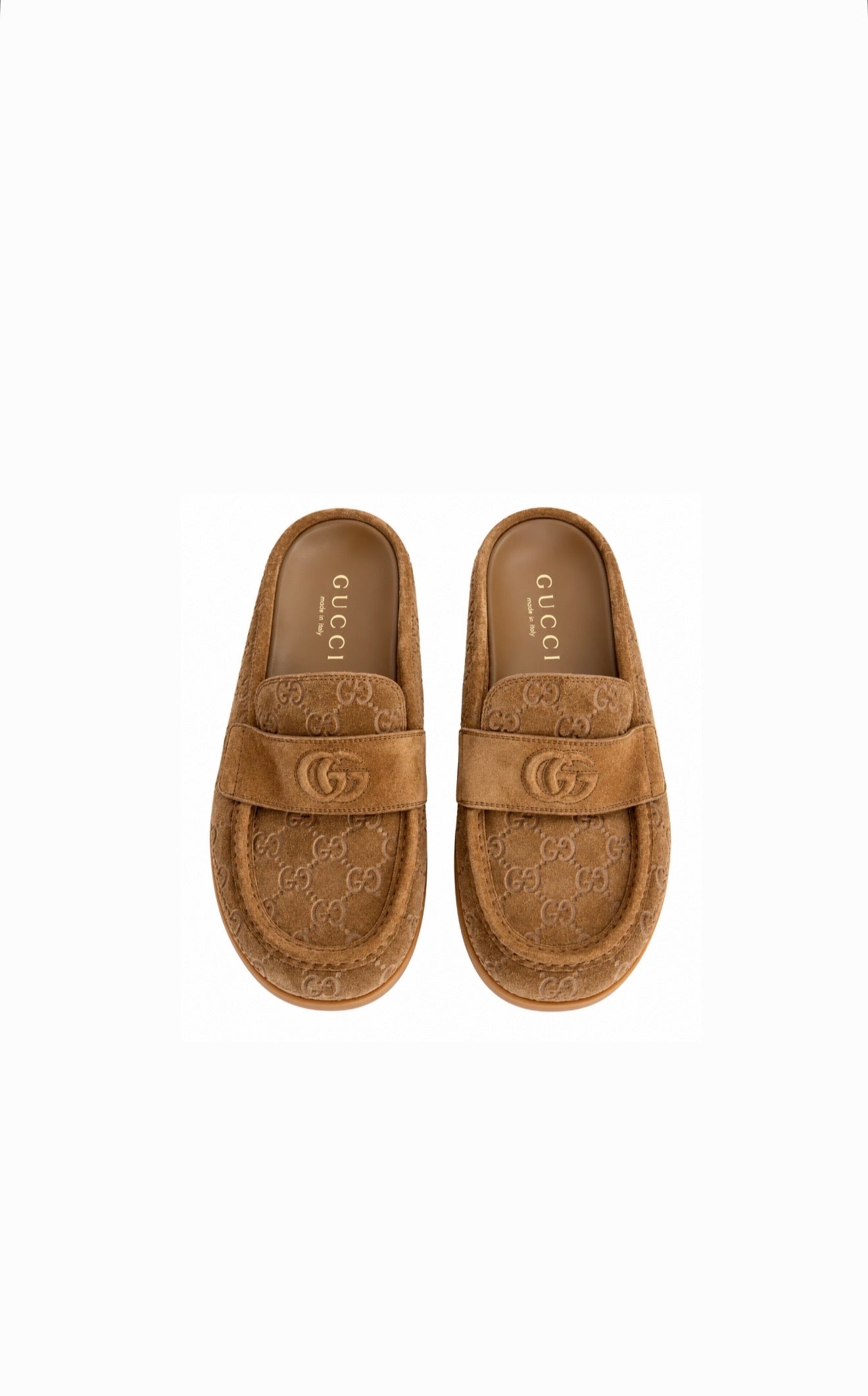Gucci Tan Suede Mules