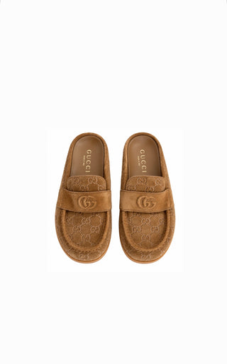 Gucci Tan Suede Mules