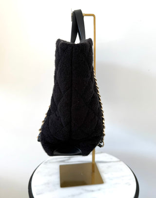Chanel Black Terry Coco Shopping Tote Excellent Condition