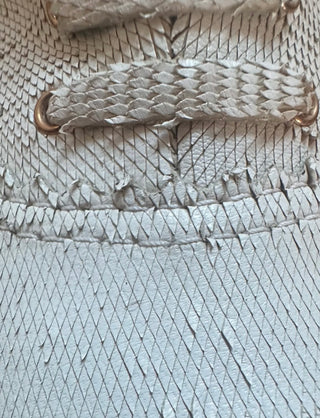 Chanel Lizard White & Black Toe Lace Up Boots