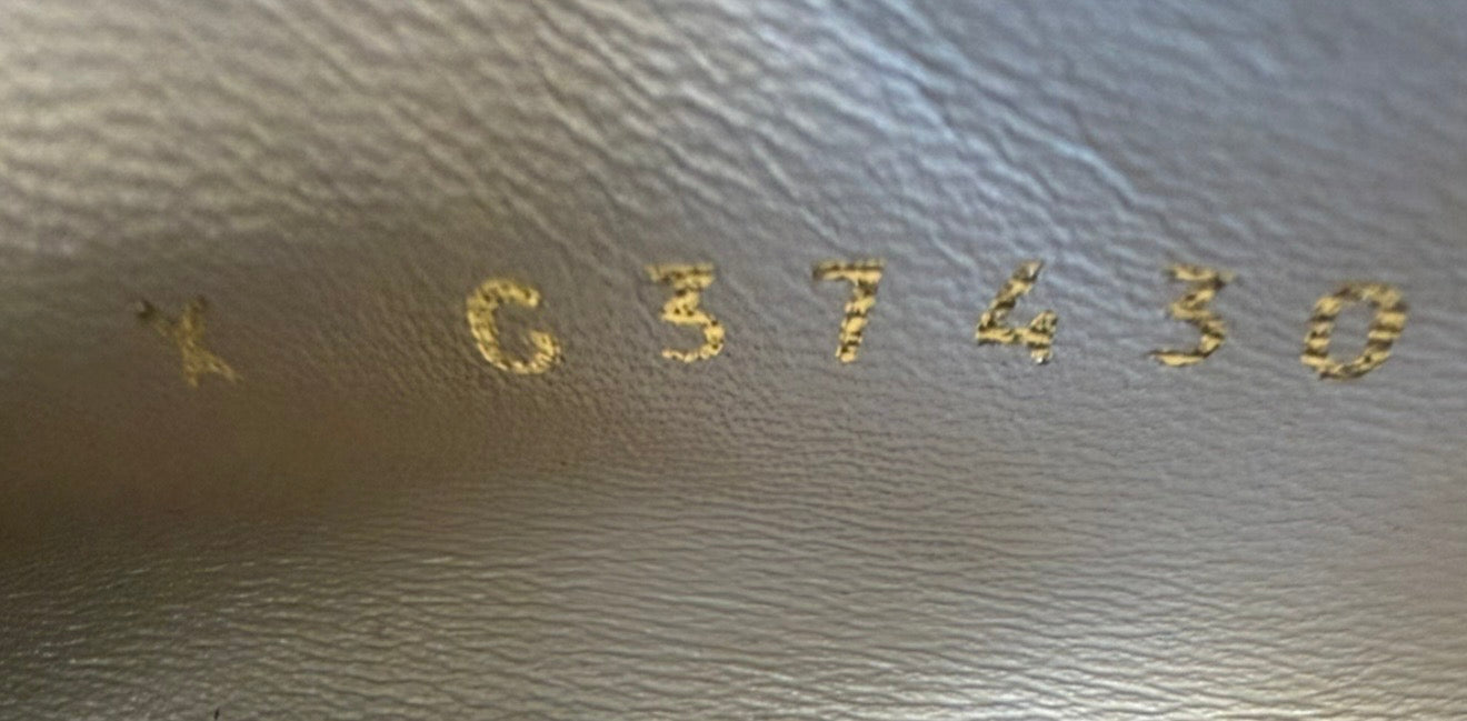 Brown Patent Calfskin Loafers w Gold Chain Letter Logo