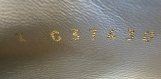 Brown Patent Calfskin Loafers w Gold Chain Letter Logo