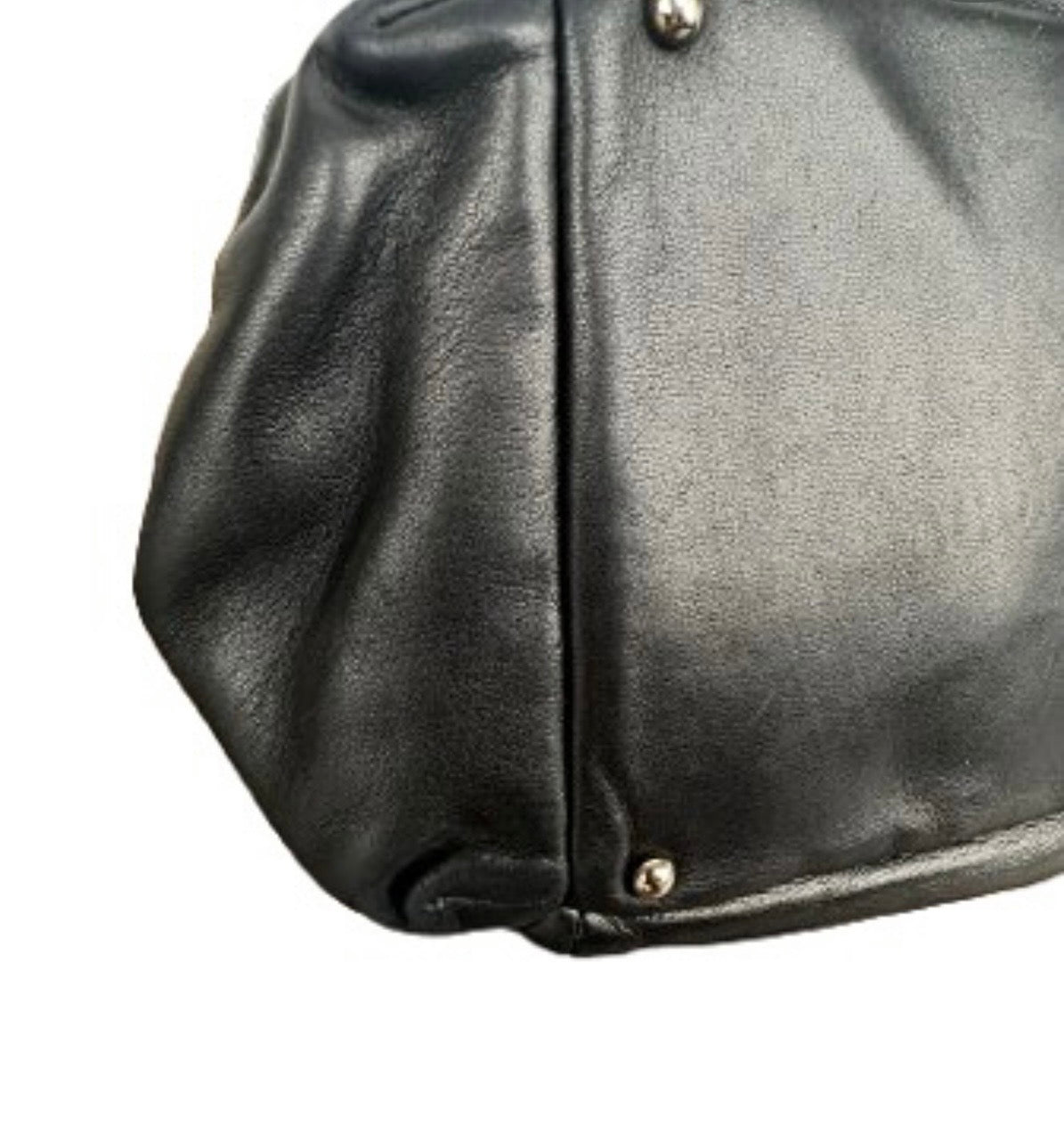 Black Lambskin Shoulder Bag