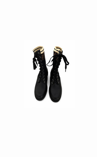 FENDI Rockoko Black Calfskin Boots