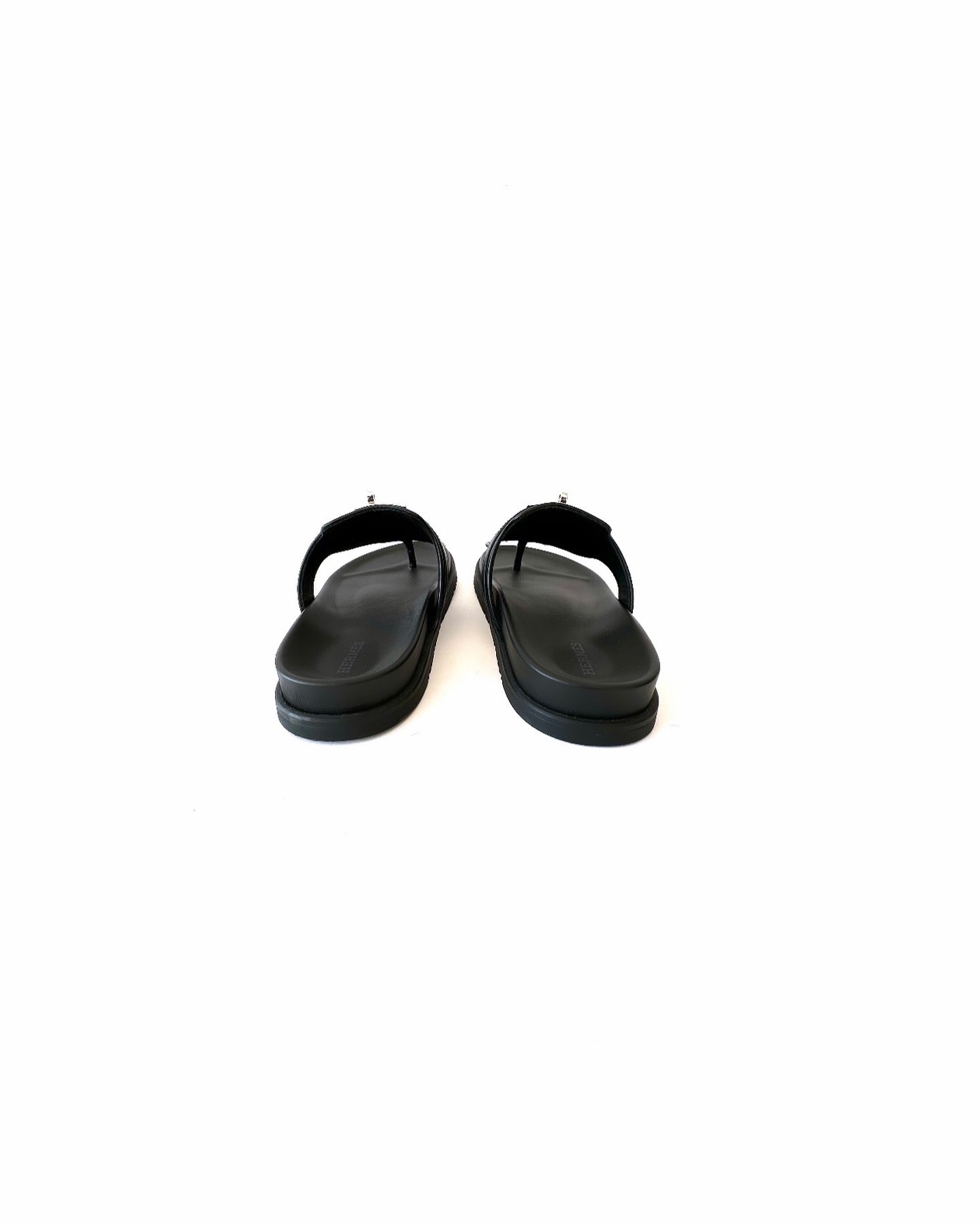 Black Leather Empire Sandals