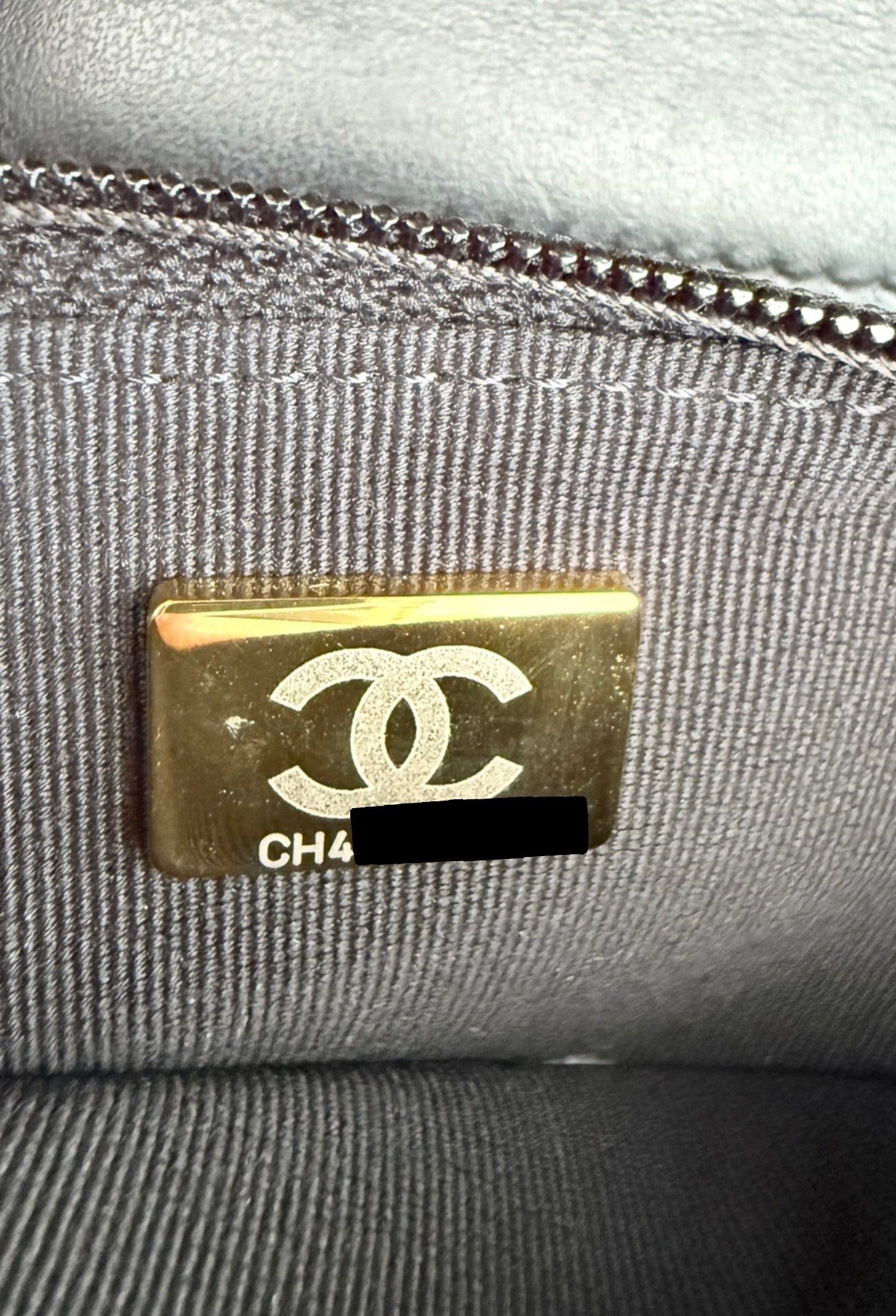 Chanel Black Caviar Boy Wallet On Chain w Ruthenium Hardware