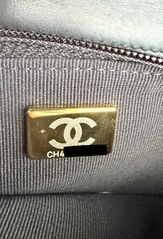 Chanel Black Caviar Boy Wallet On Chain w Ruthenium Hardware