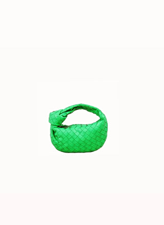 Parakeet Mini Jodie Intreciatto Leather Knotted Bag