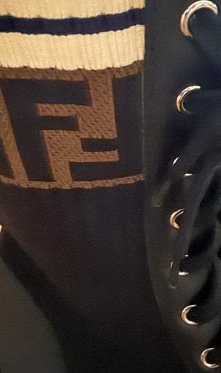 FENDI Rockoko Black Calfskin Boots
