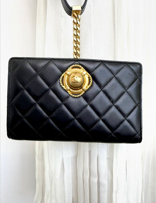 Chanel Black Lambskin Clutch