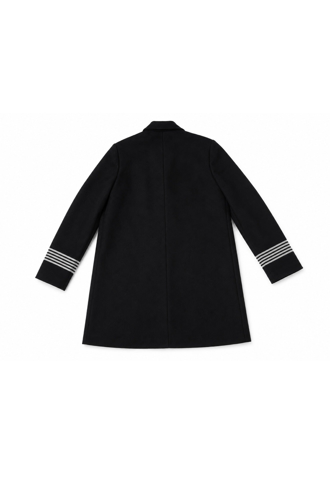 Saint Laurent Black Wool Double Breasted Sailor Coat