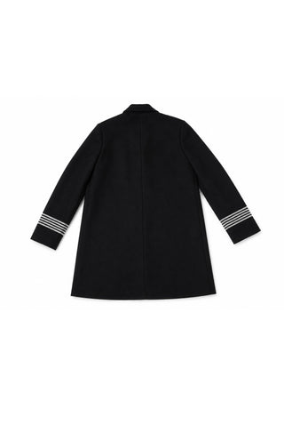Saint Laurent Black Wool Double Breasted Sailor Coat