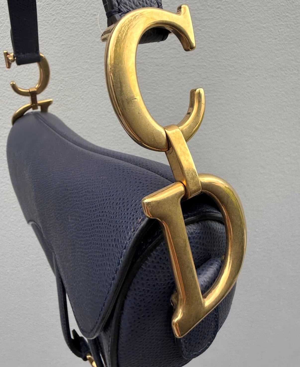 Christian Dior Deep Ocean Blue Medium Saddle Bag
