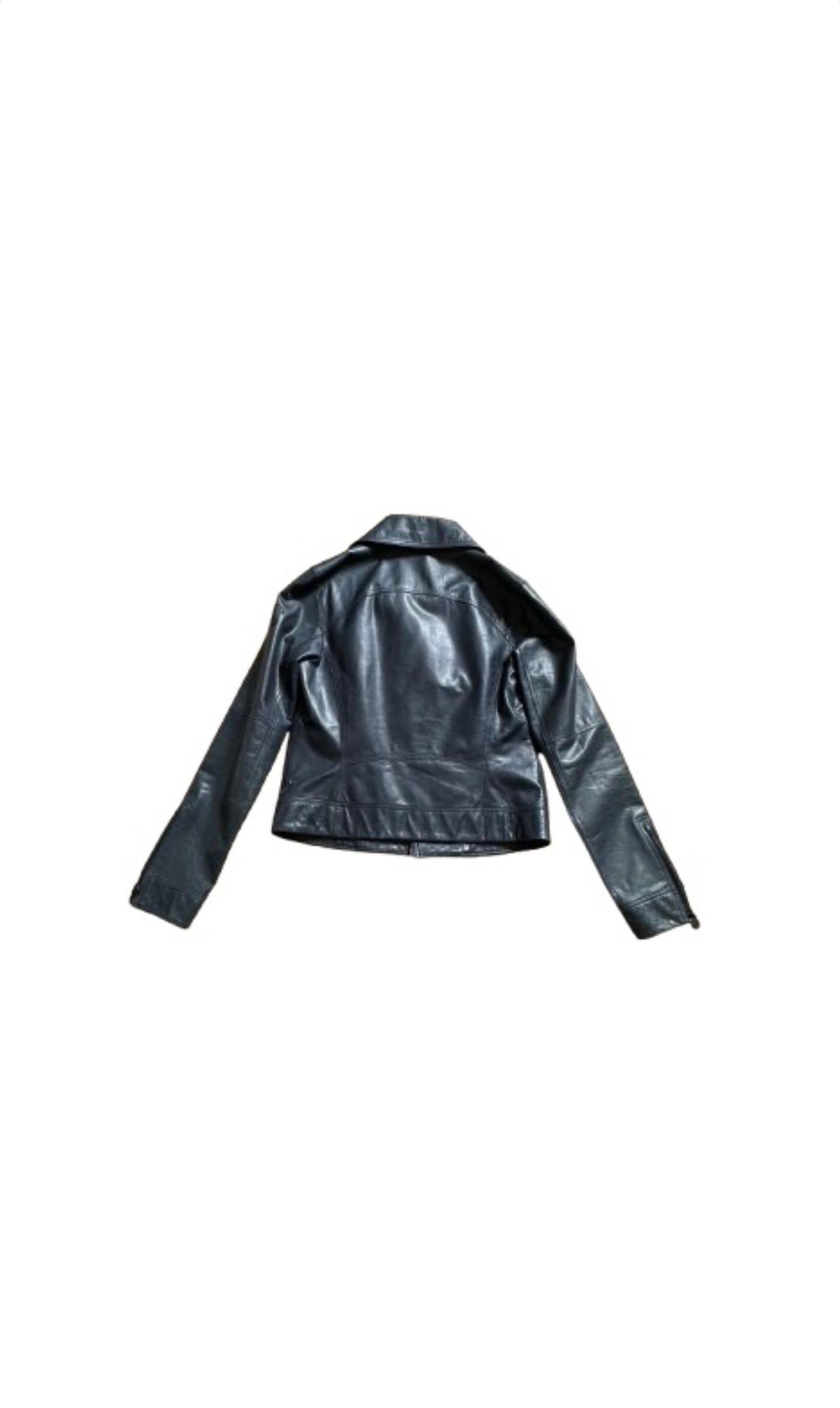 Black Lambskin Leather Biker Jacket