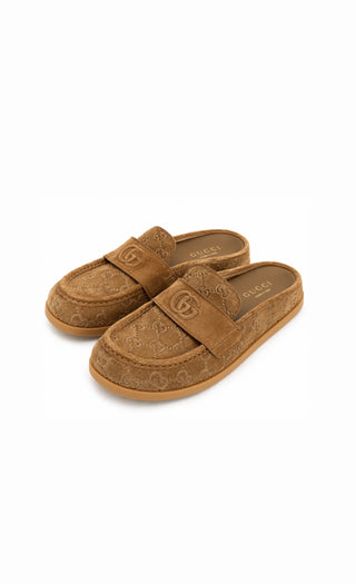 Gucci Tan Suede Mules