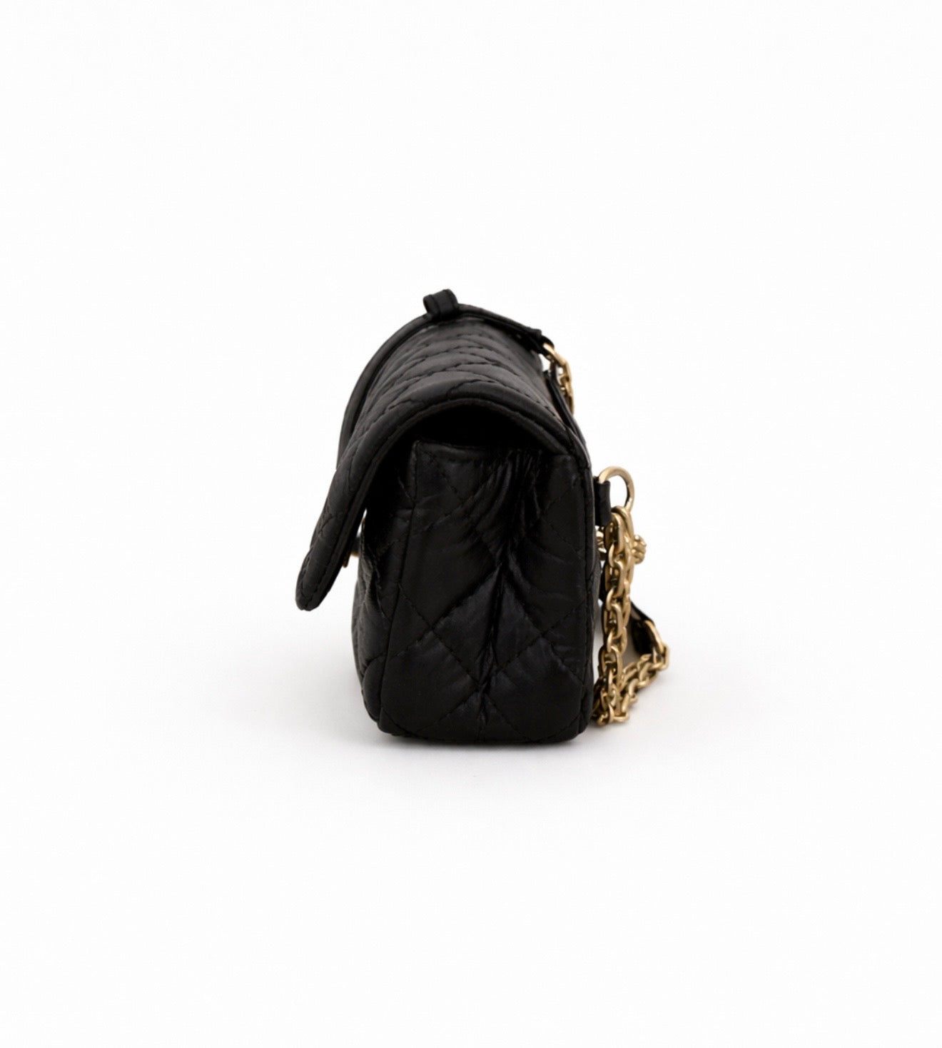 Chanel Reissue 2.55 Black Quilted Belt Bag