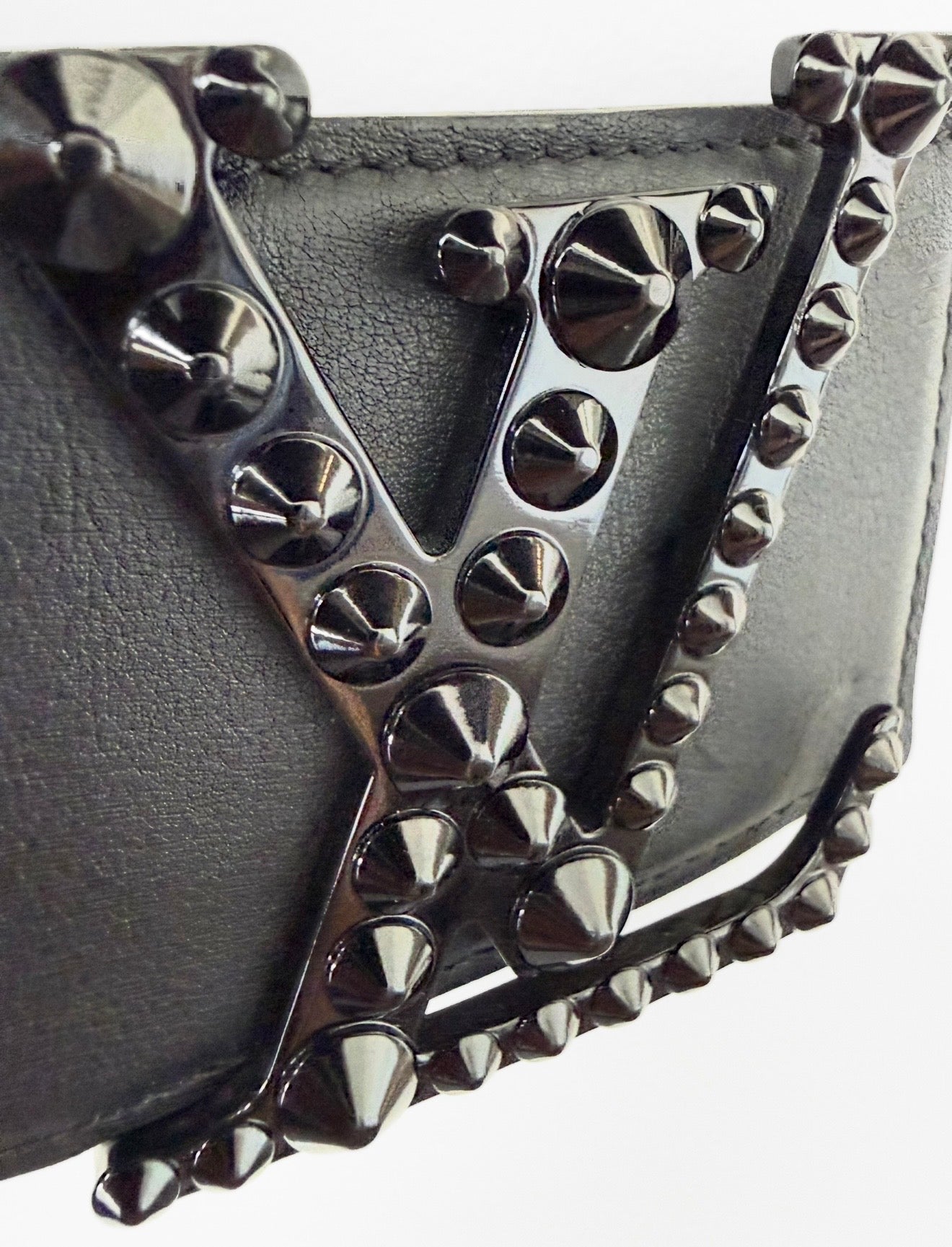 Louis Vuitton Black LV Studded Belt Size 75 & 85