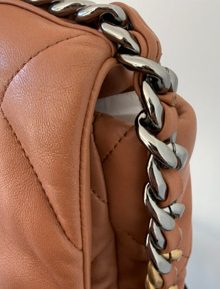 Caramel Medium Chanel 19 Flap Bag w Mixed Hardware   Like New Condition