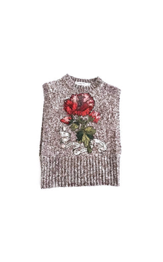 Christian Dior Multicoloured Floral Logo Wool Top