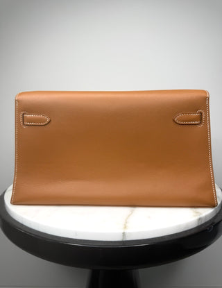 Gold Kelly Elan Madam Calfskin Shoulder Bag