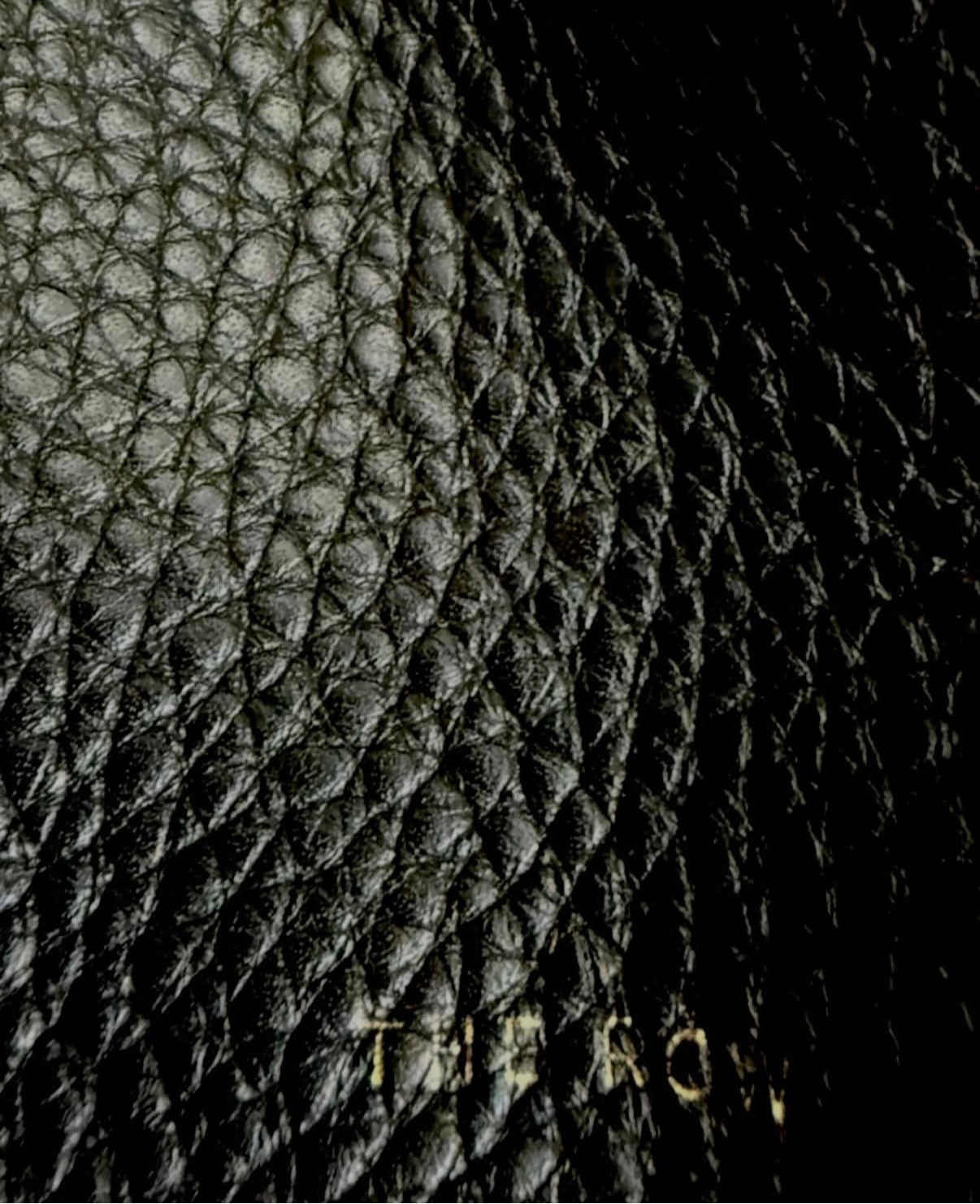The Row Black Bindle Pebbled Leather Tote Bag