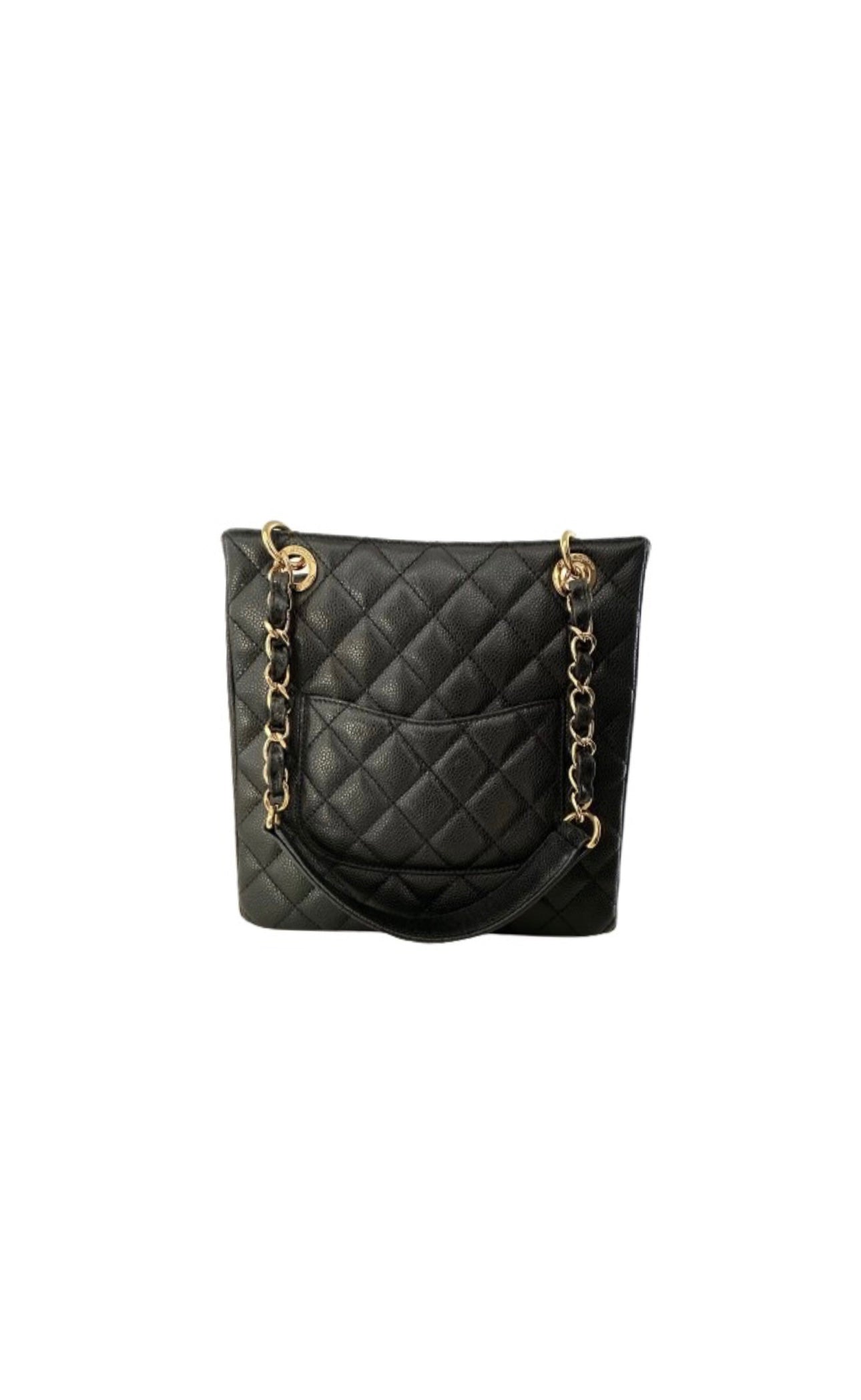 Black Quilted Caviar Leather PST