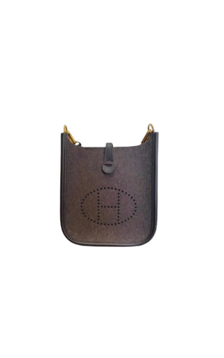 Hermes Brown Wool Mini Evelyn Bag