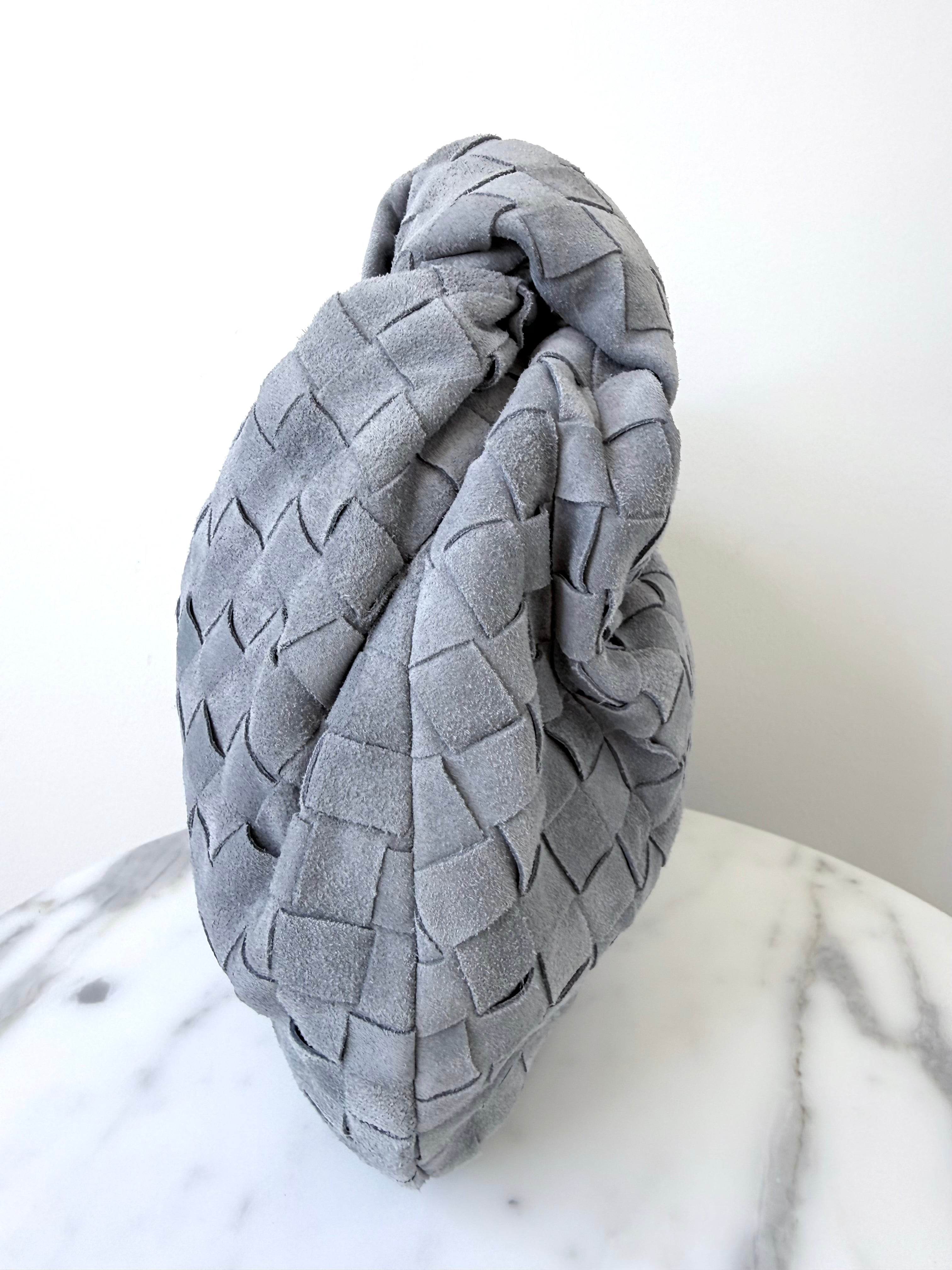 Grey Suede Intrecciato Small Jodie Bag BRAND NEW
