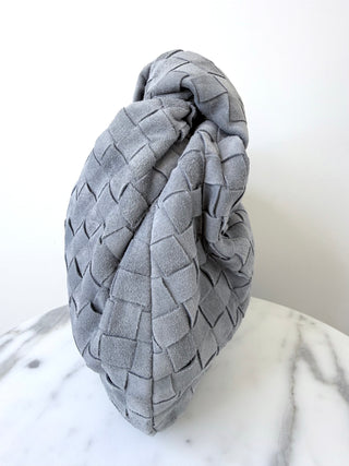 Grey Suede Intrecciato Small Jodie Bag BRAND NEW