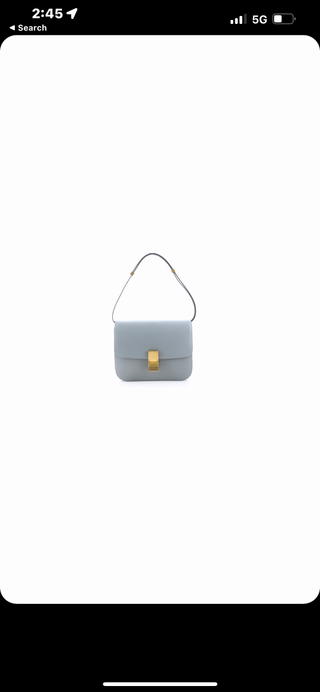 Grey Calfskin Medium Box Bag