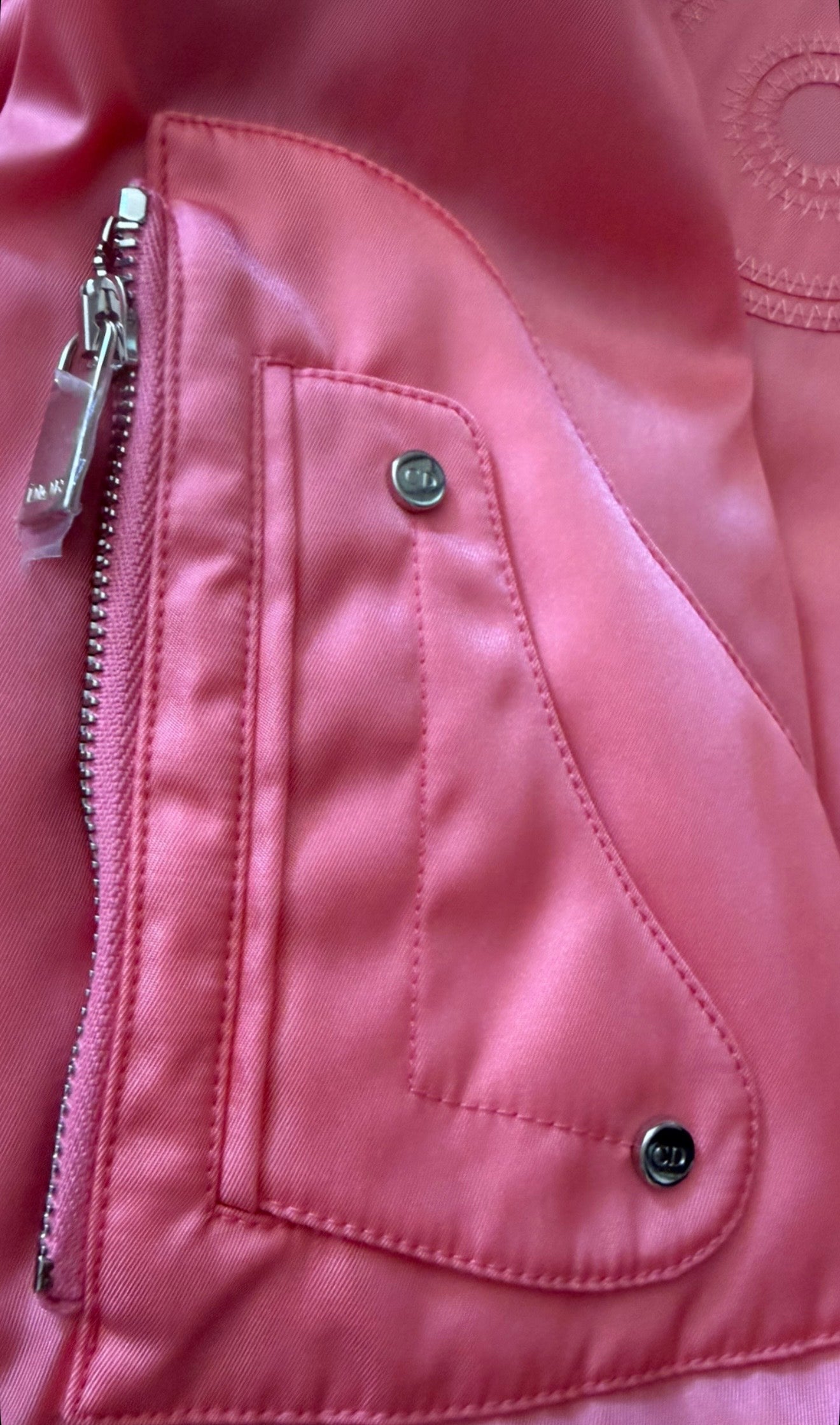 Pink 2020 Saddle Pocket Bomber Jacket Like New Condition