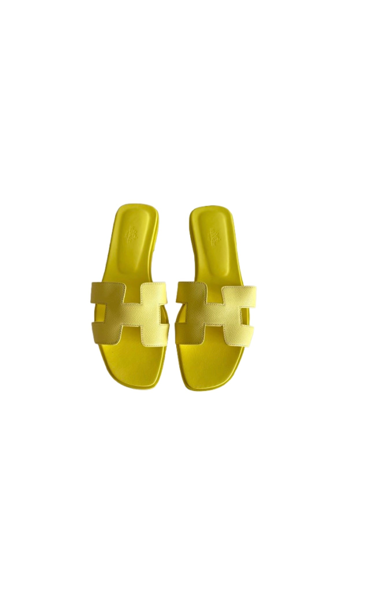 Hermes Yellow Epsom Leather Oran Sandals