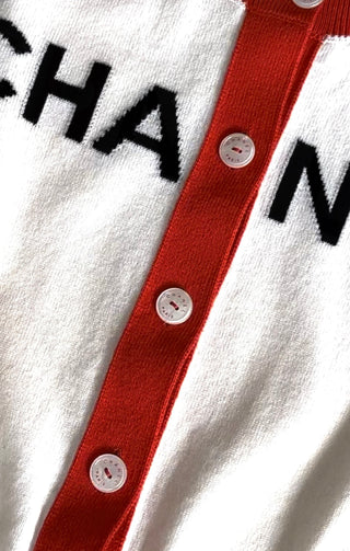 Red & White 2019 Iconic Logo Cardigan