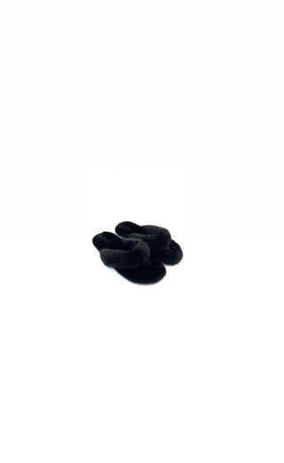 Black Mink Flip Flops