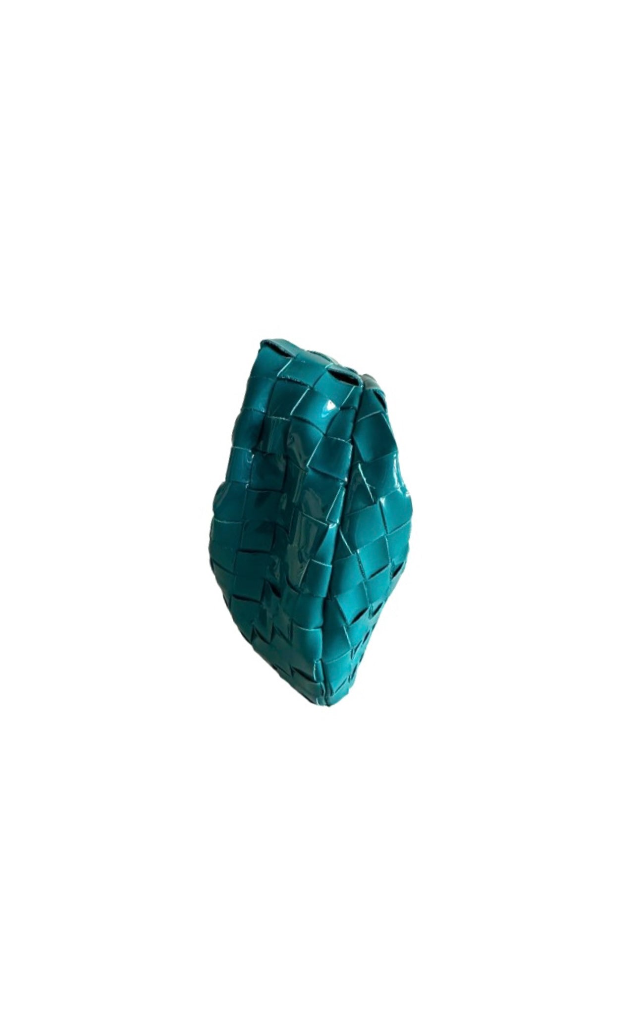 Turquoise Patent Mini Intrecciato Jodie Bag