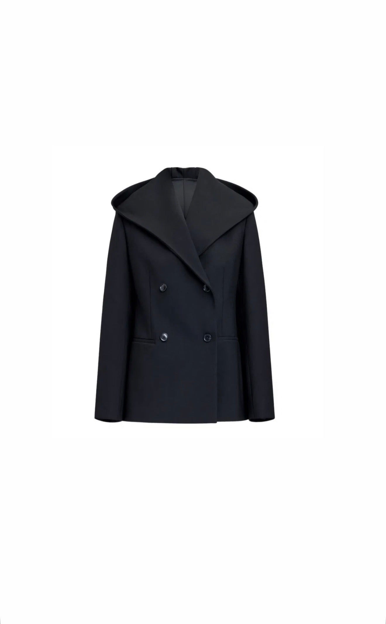 Alaia Black Virgin Wool Tailored Coat
