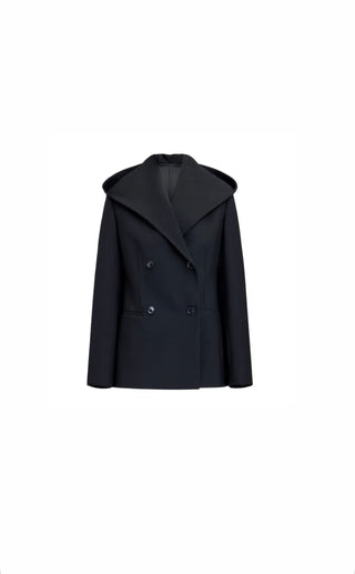 Alaia Black Virgin Wool Tailored Coat