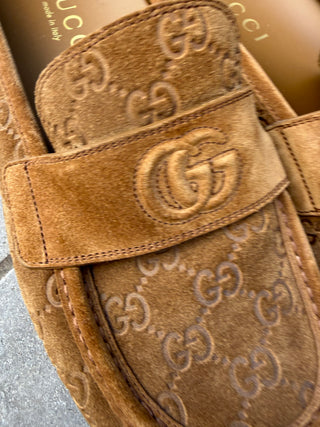 Gucci Tan Suede Mules