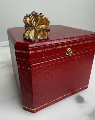 Yellow Gold Grain De Cafe Diamonds Ring￼