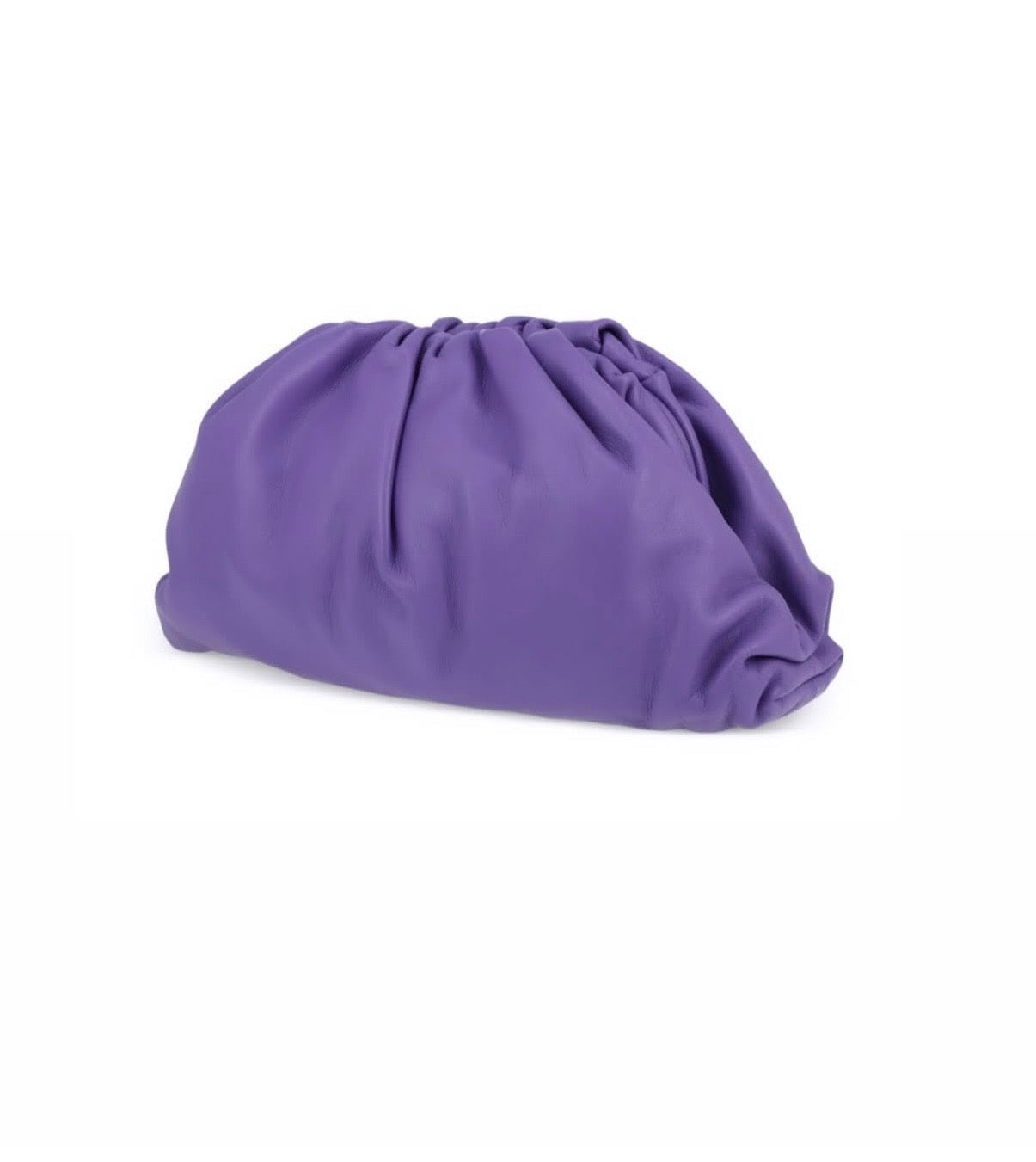 Bottega Veneta Purple Large Leather Pouch