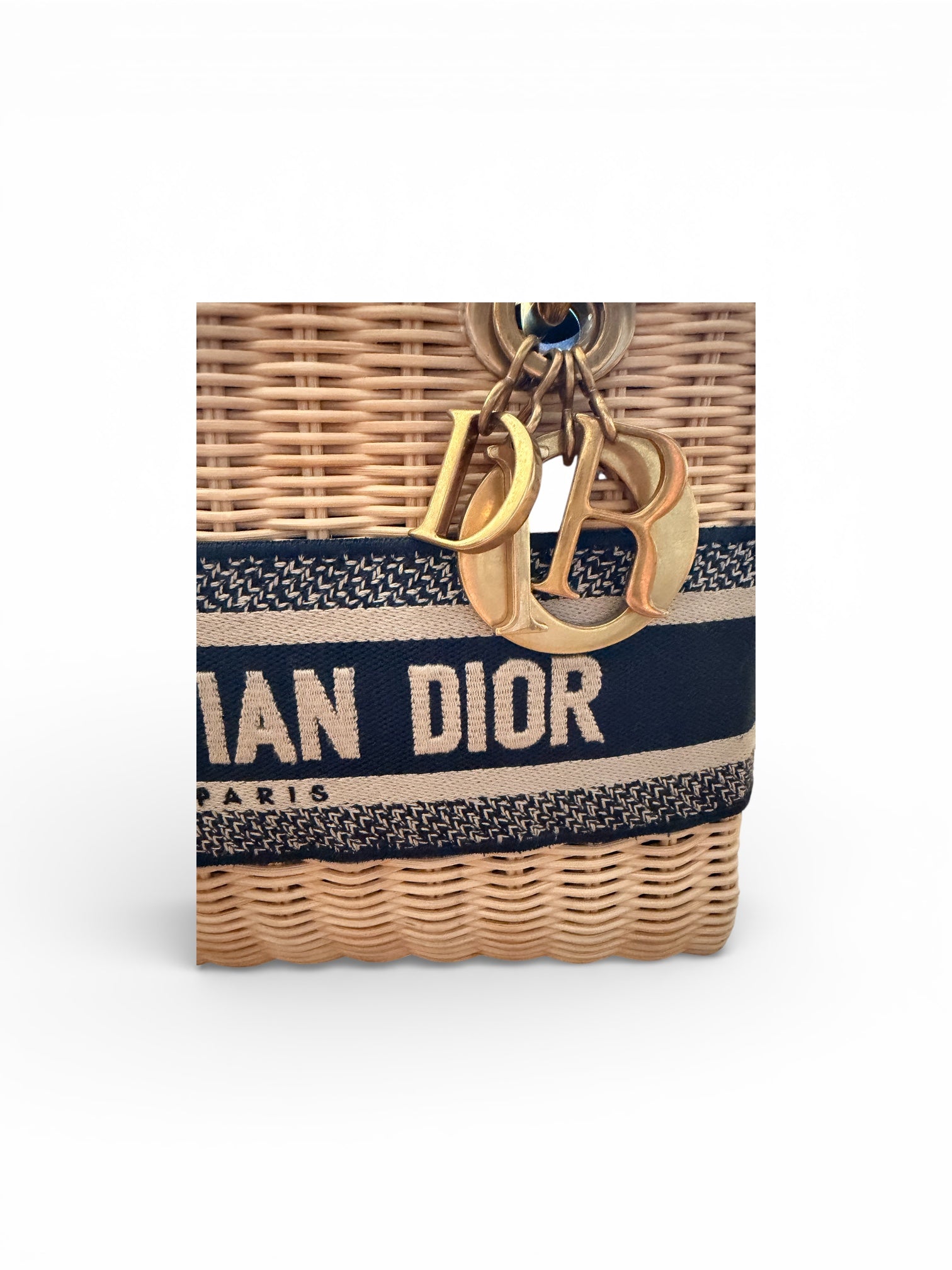 Christian Dior Wicker Basket Bag