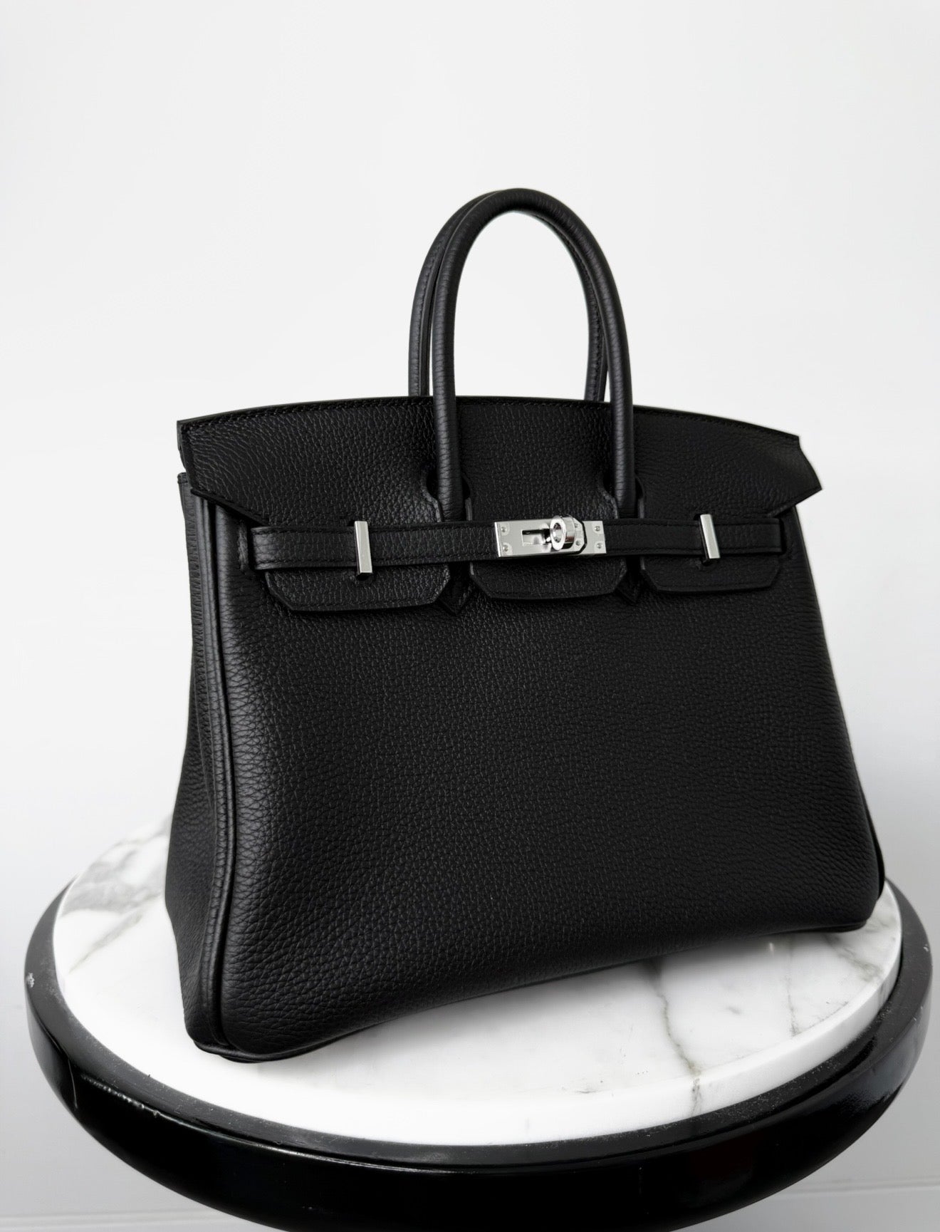 Birkin 25 Black Togo Leather Palladium Hardware BOX FRESH