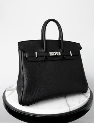 Birkin 25 Black Togo Leather Palladium Hardware BOX FRESH