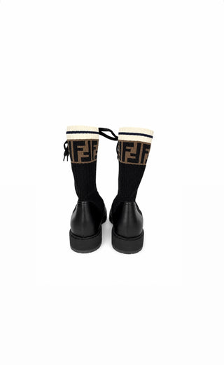 FENDI Rockoko Black Calfskin Boots