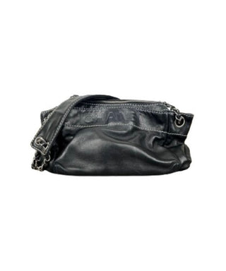 Black Lambskin Shoulder Bag