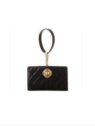 Chanel Black Lambskin Clutch