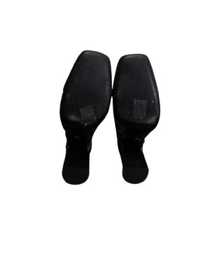 Black Mesh Suede Ankle Boots