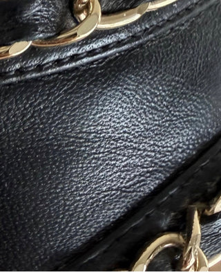 Chanel Black Leather Quilted Heels