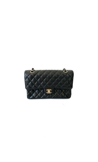 Black Caviar Classic Double Flap Small Bag w Gold Hardware