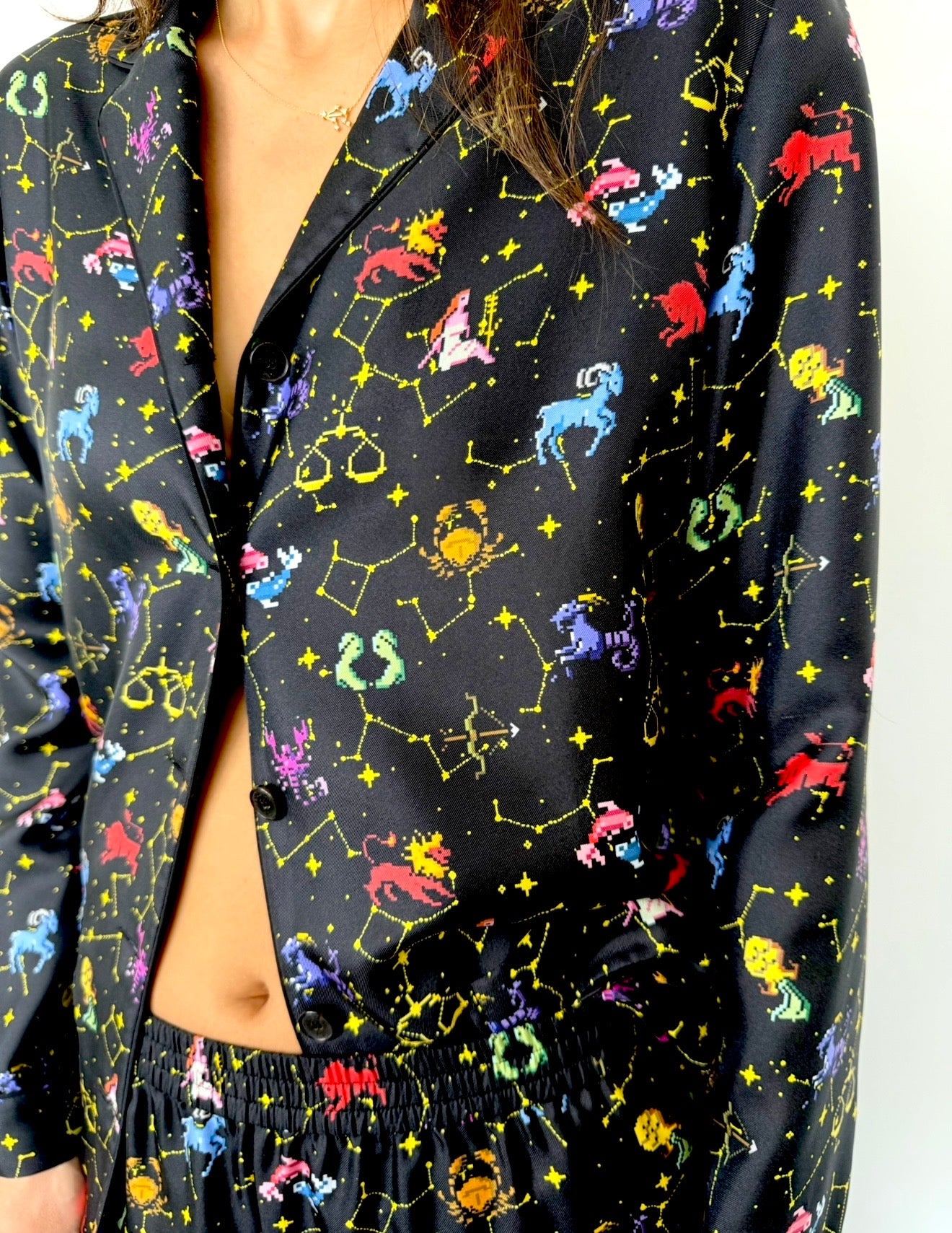 Dior Silk Zodiac Shirt & Pant Set